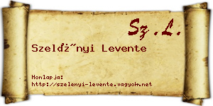 Szelényi Levente névjegykártya